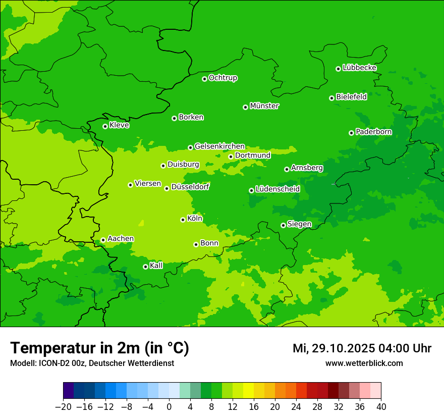 Modellkarten Temperatur Modellkarten Temperatur