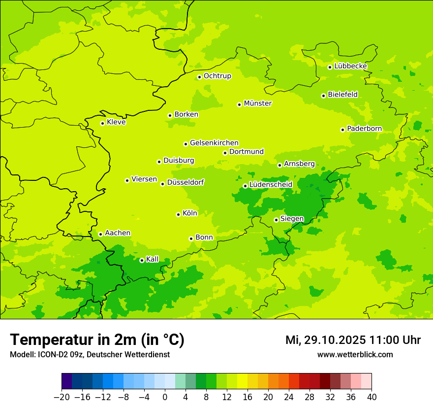 Modellkarten Temperatur Modellkarten Temperatur