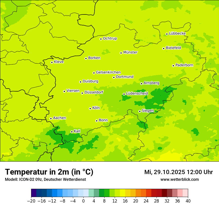 Modellkarten Temperatur Modellkarten Temperatur