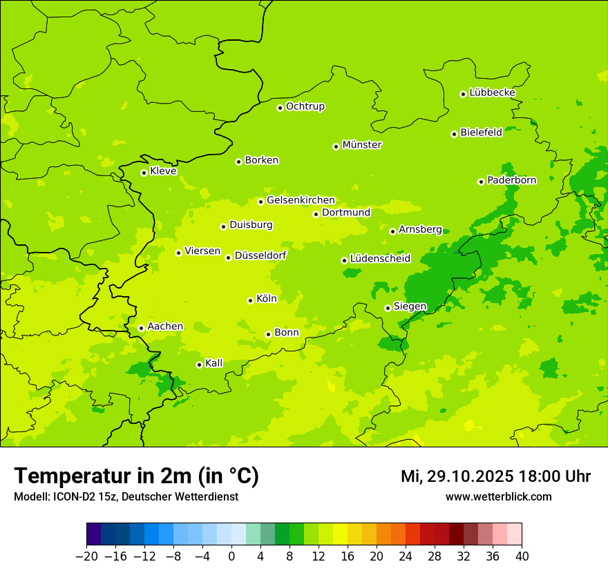 Modellkarten Temperatur