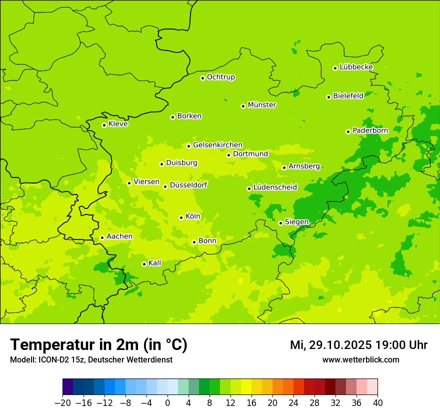 Modellkarten Temperatur Modellkarten Temperatur