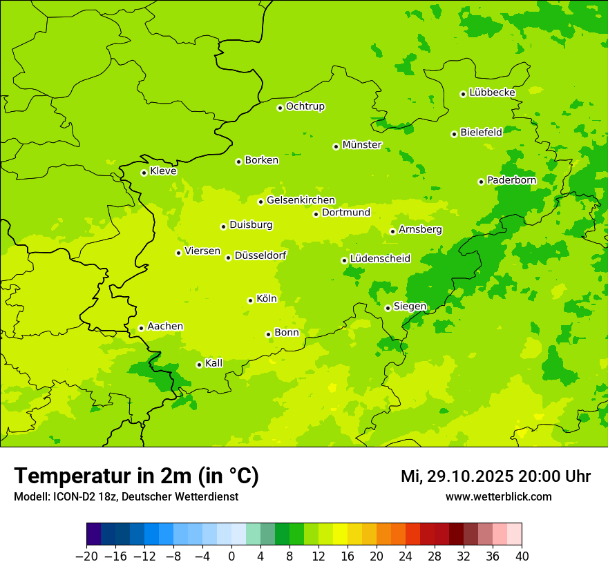 Modellkarten Temperatur Modellkarten Temperatur