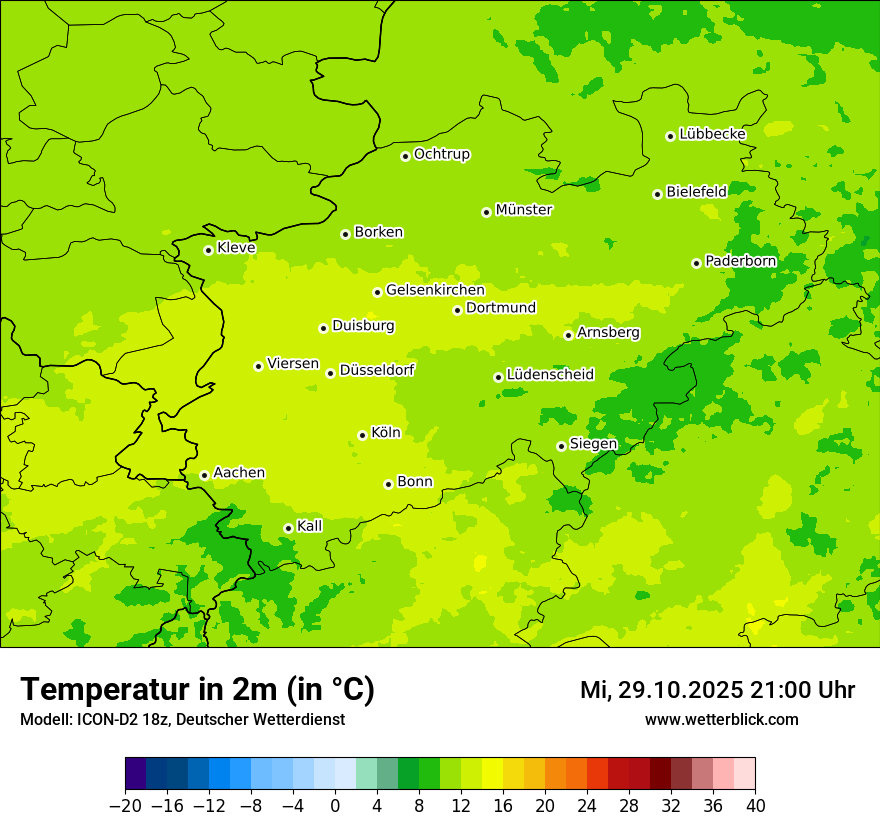 Modellkarten Temperatur