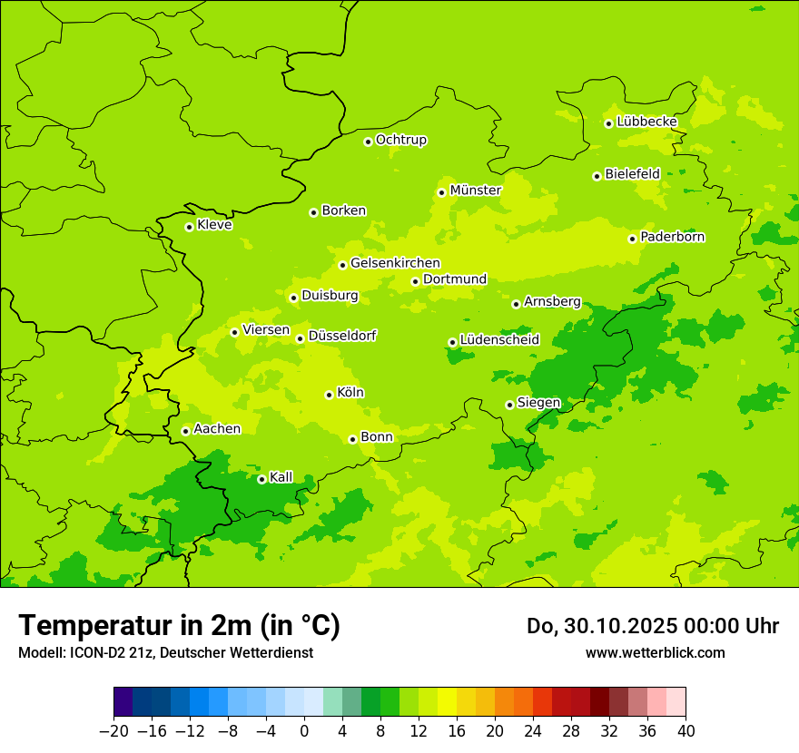Modellkarten Temperatur
