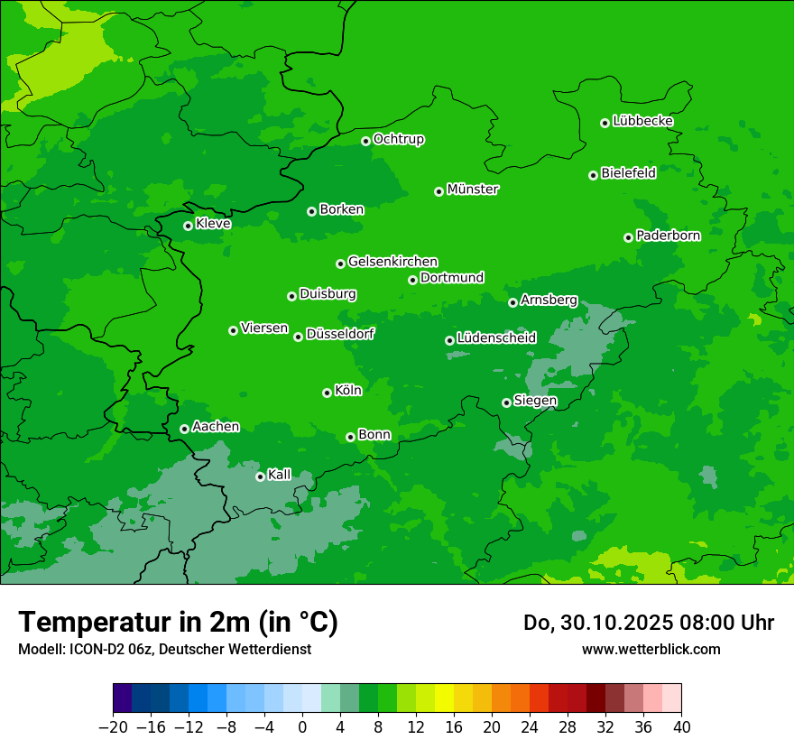 Modellkarten Temperatur