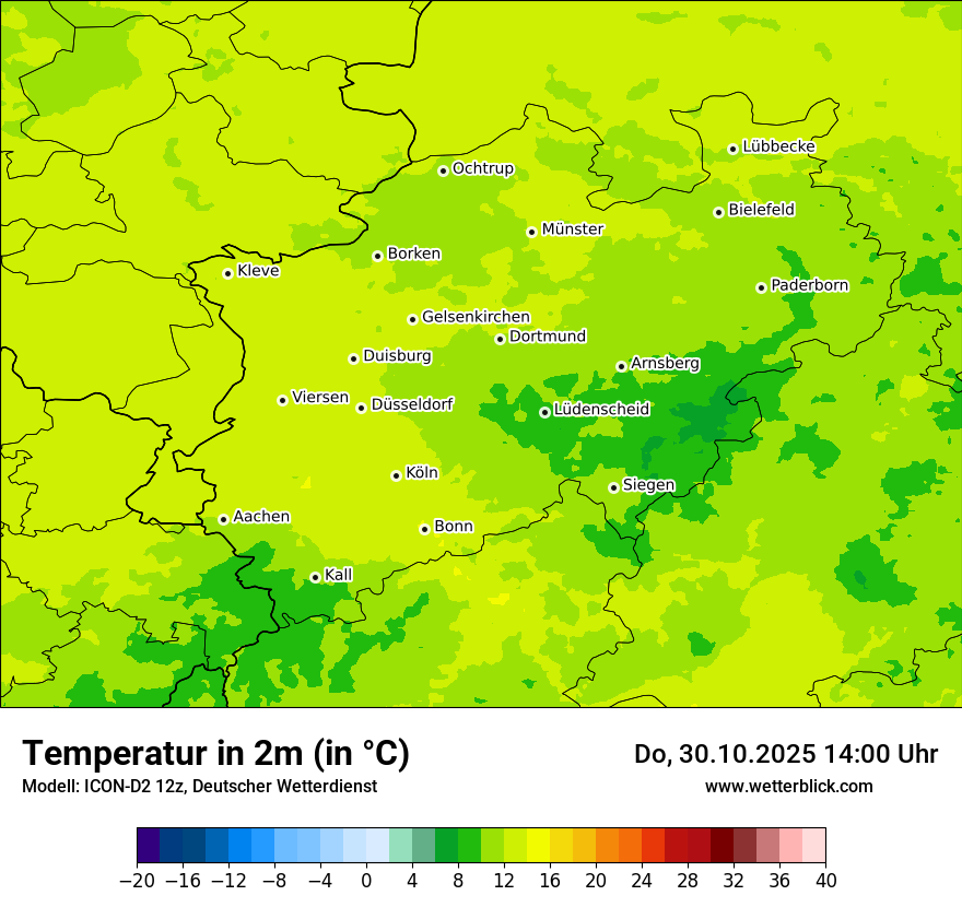 Modellkarten Temperatur