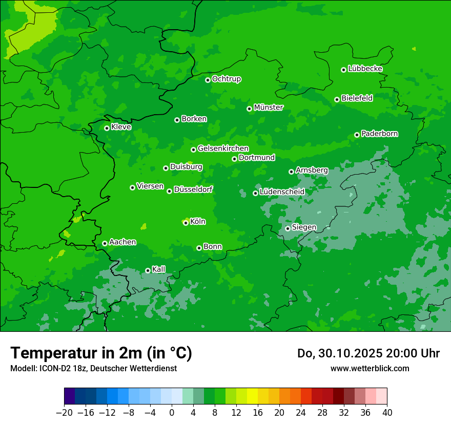 Modellkarten Temperatur Modellkarten Temperatur