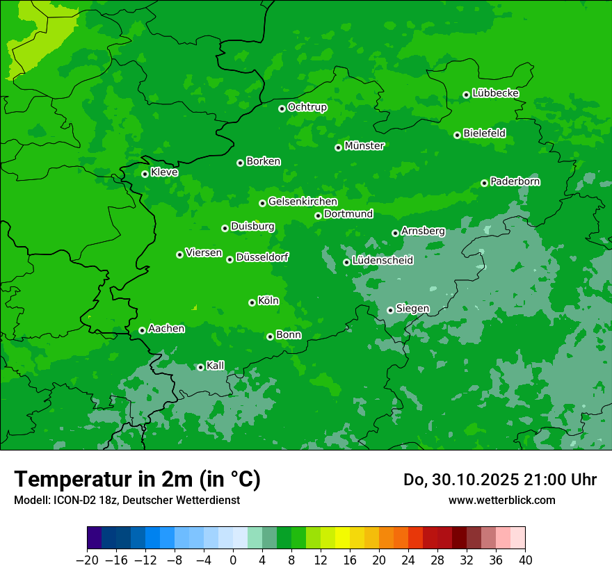 Modellkarten Temperatur Modellkarten Temperatur