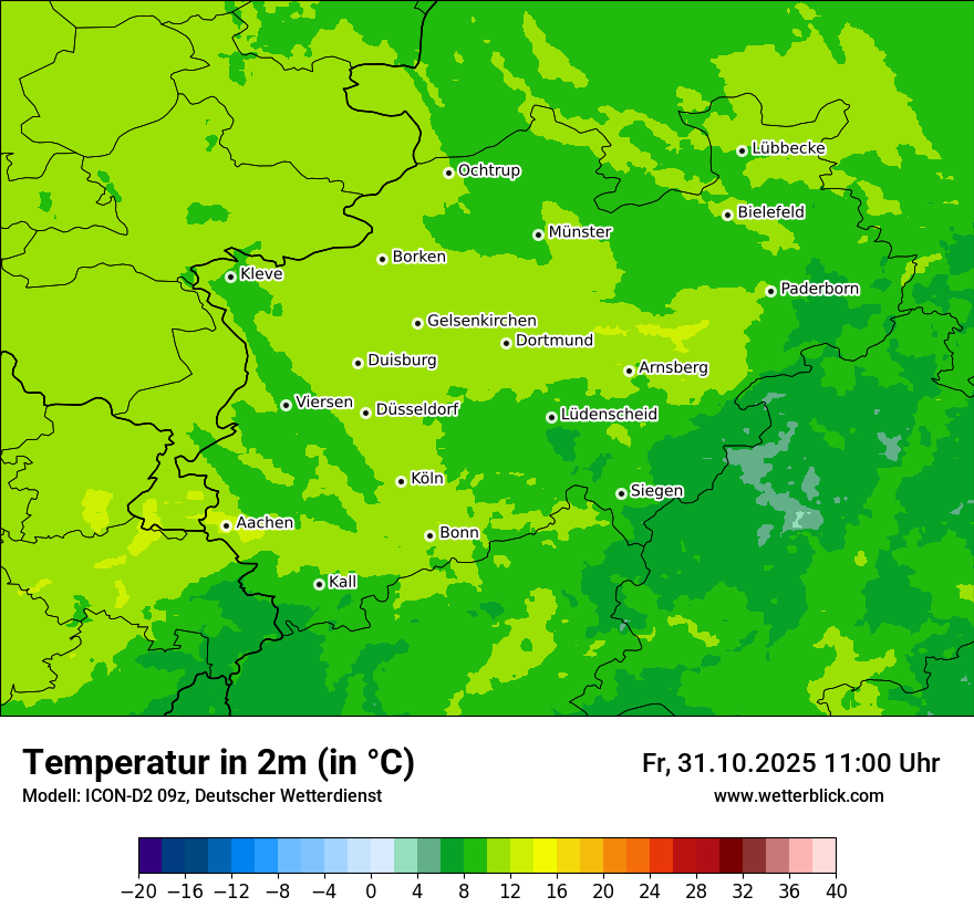 Modellkarten Temperatur Modellkarten Temperatur