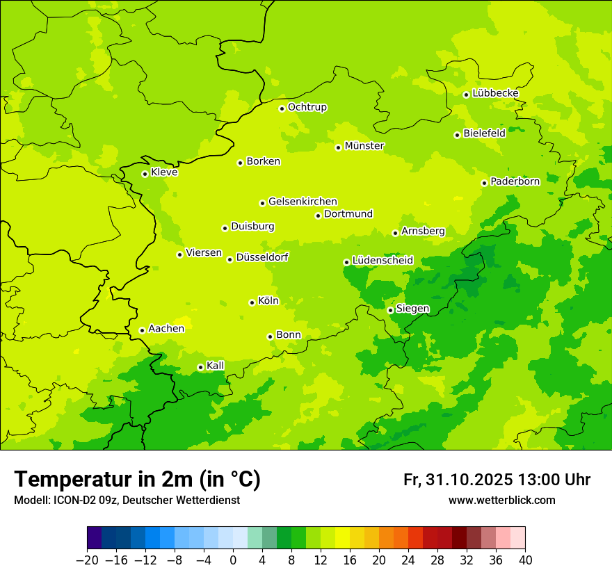Modellkarten Temperatur Modellkarten Temperatur