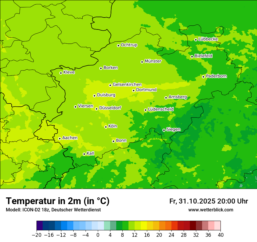 Modellkarten Temperatur Modellkarten Temperatur