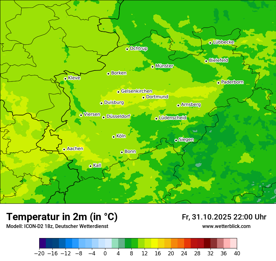 Modellkarten Temperatur Modellkarten Temperatur