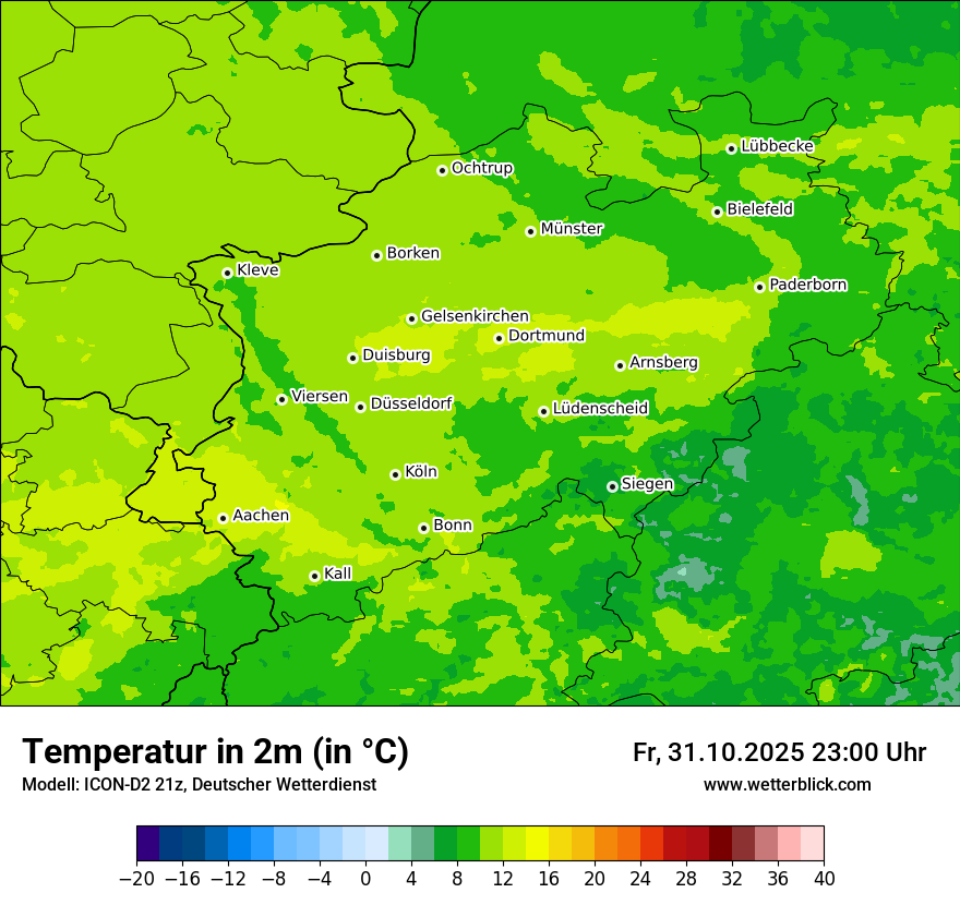 Modellkarten Temperatur