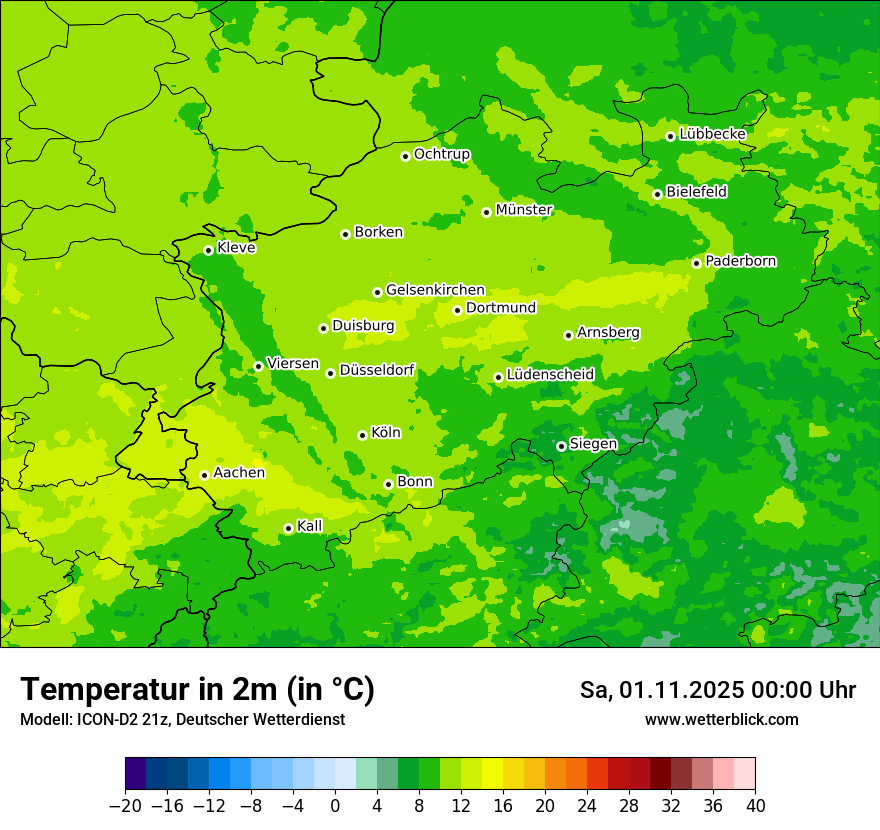 Modellkarten Temperatur Modellkarten Temperatur