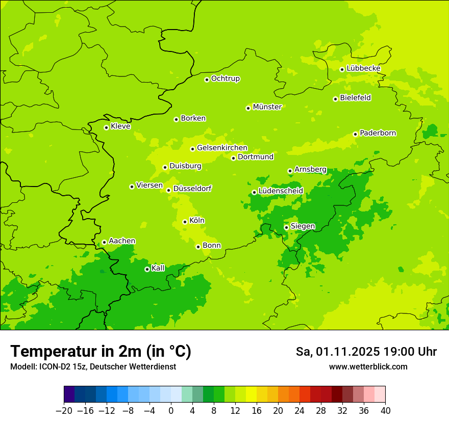 Modellkarten Temperatur