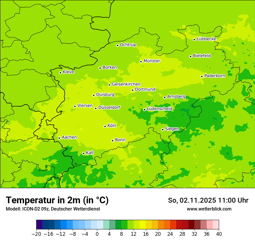 Modellkarten Temperatur