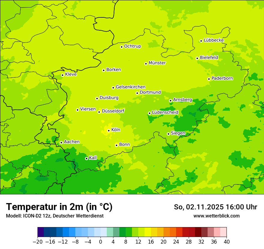 Modellkarten Temperatur