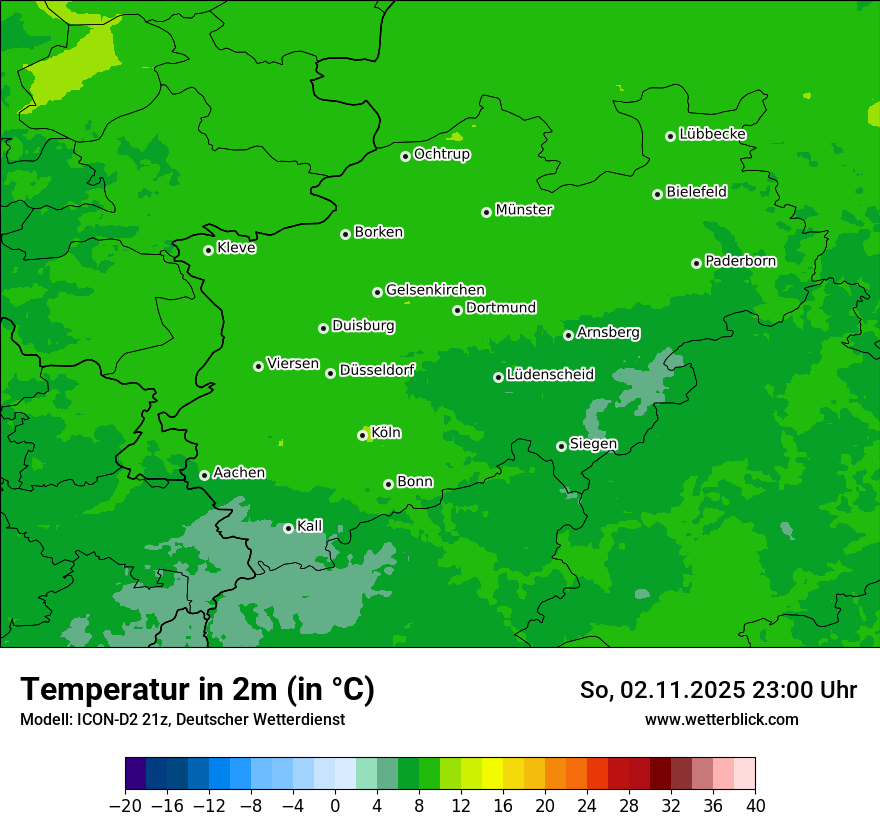 Modellkarten Temperatur