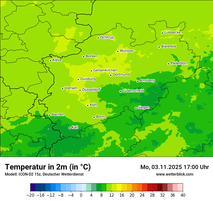 Modellkarten Temperatur