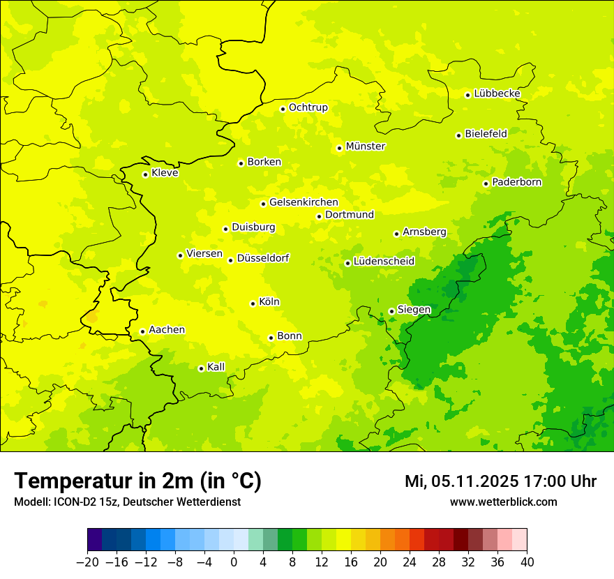 Modellkarten Temperatur