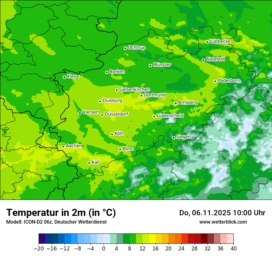 Modellkarten Temperatur