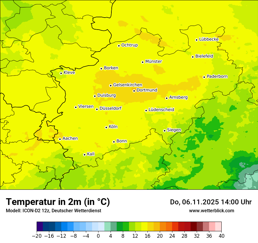 Modellkarten Temperatur
