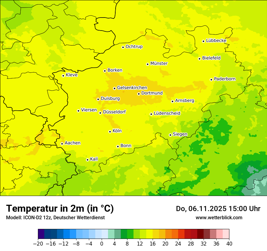 Modellkarten Temperatur