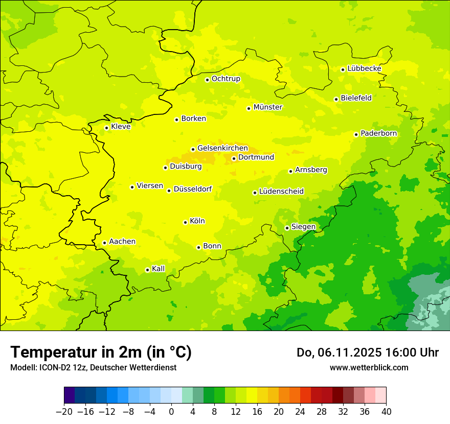Modellkarten Temperatur