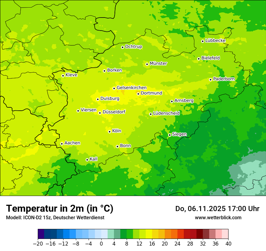 Modellkarten Temperatur