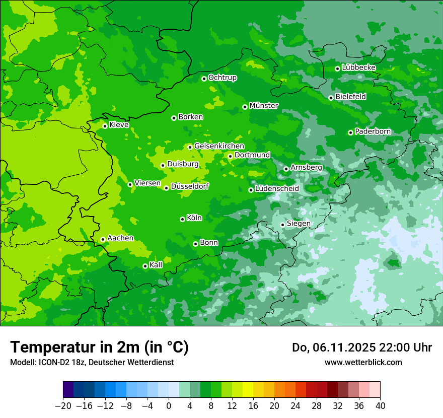 Modellkarten Temperatur