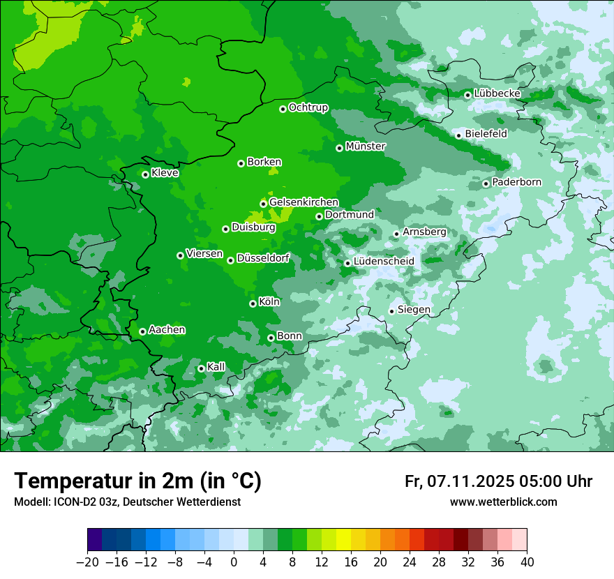 Modellkarten Temperatur