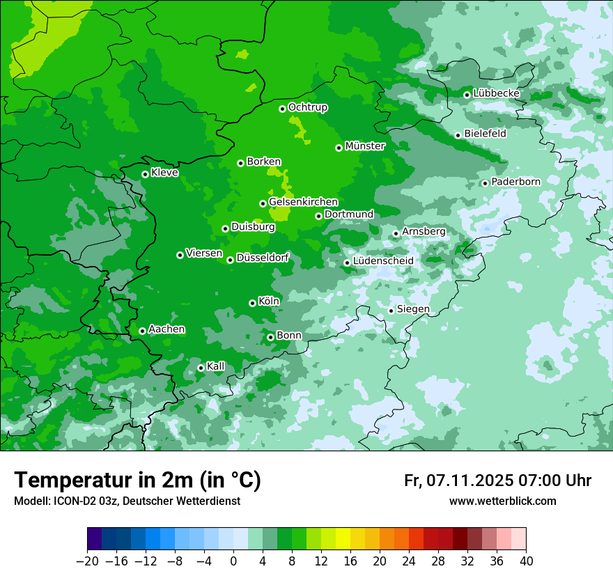 Modellkarten Temperatur