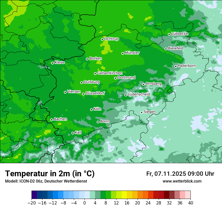 Modellkarten Temperatur