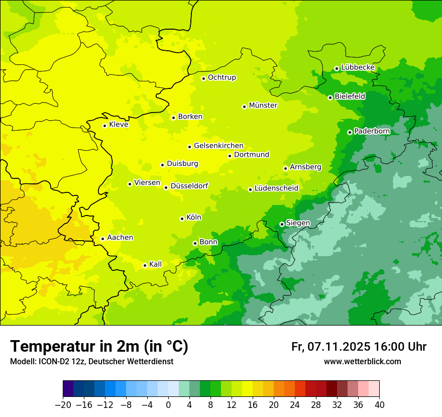 Modellkarten Temperatur