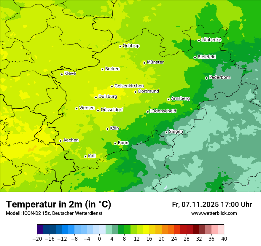 Modellkarten Temperatur