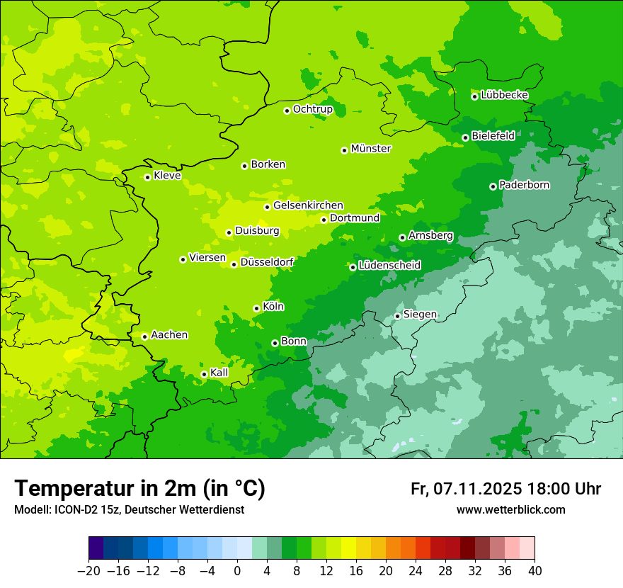 Modellkarten Temperatur