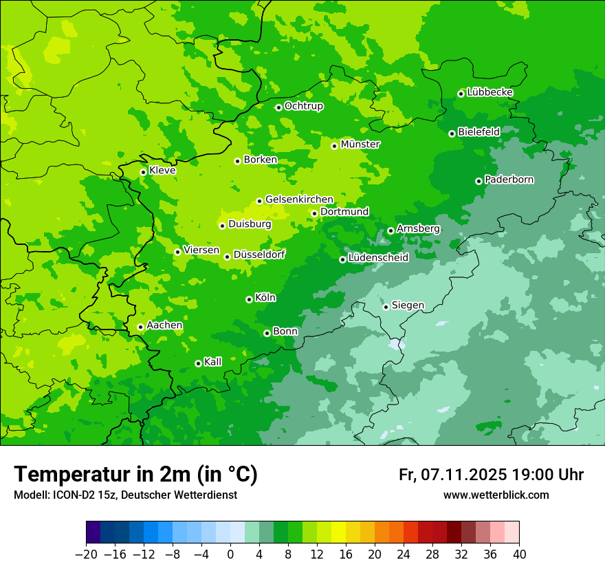 Modellkarten Temperatur
