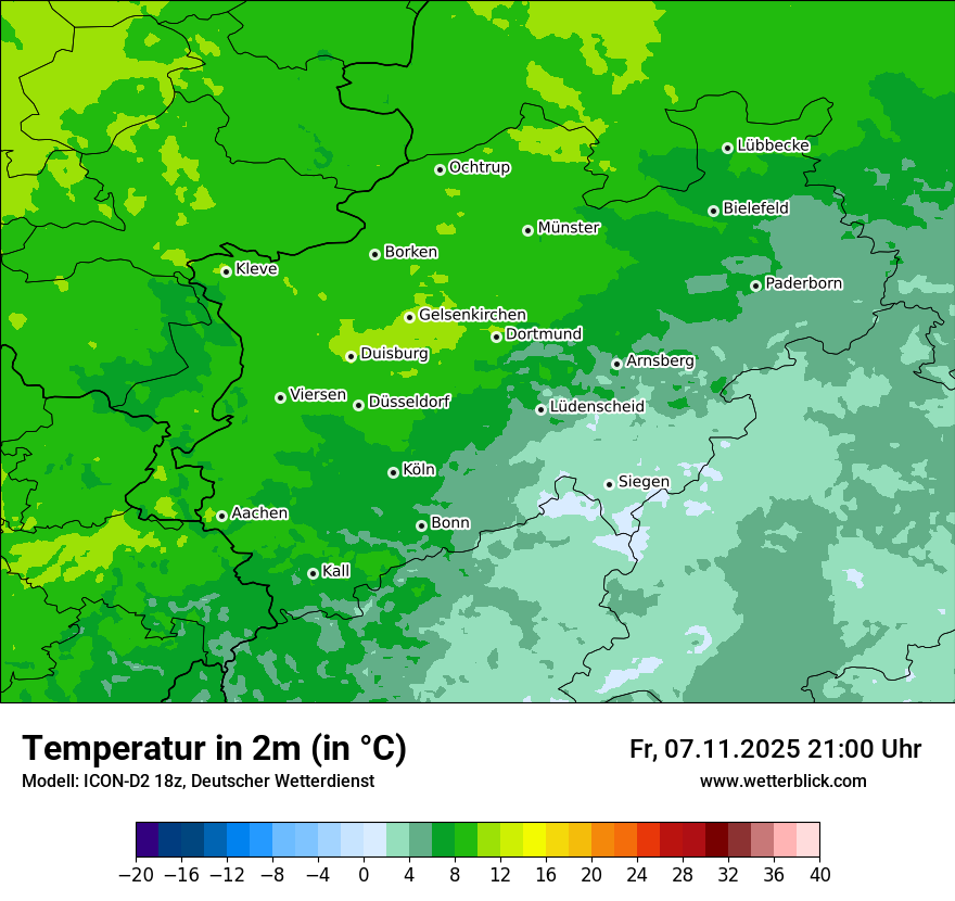 Modellkarten Temperatur