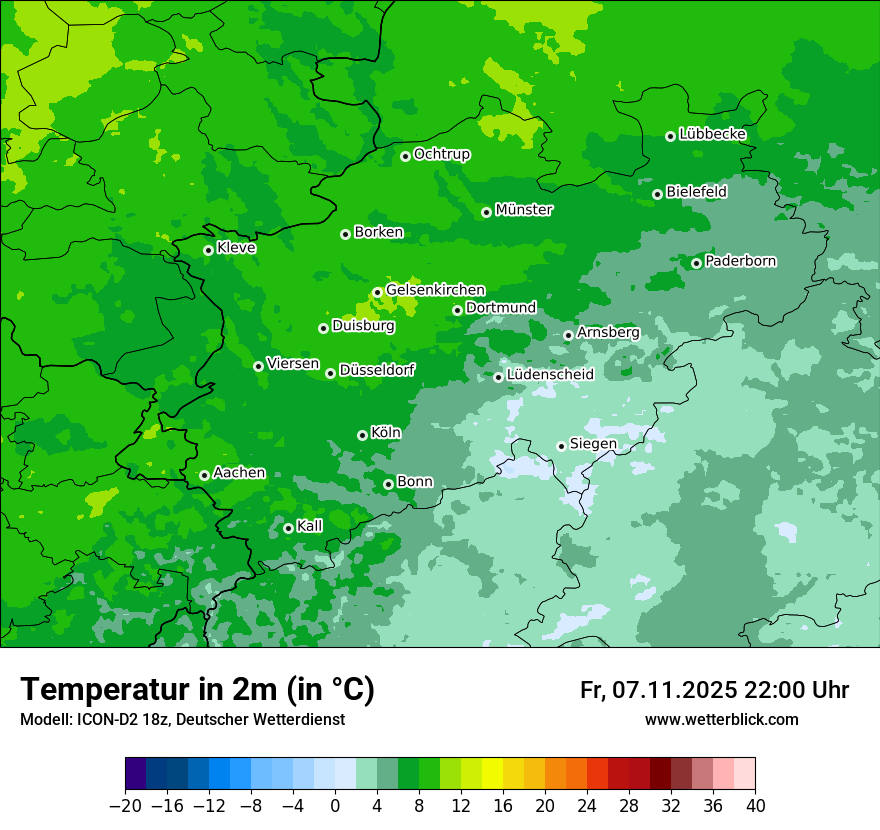 Modellkarten Temperatur