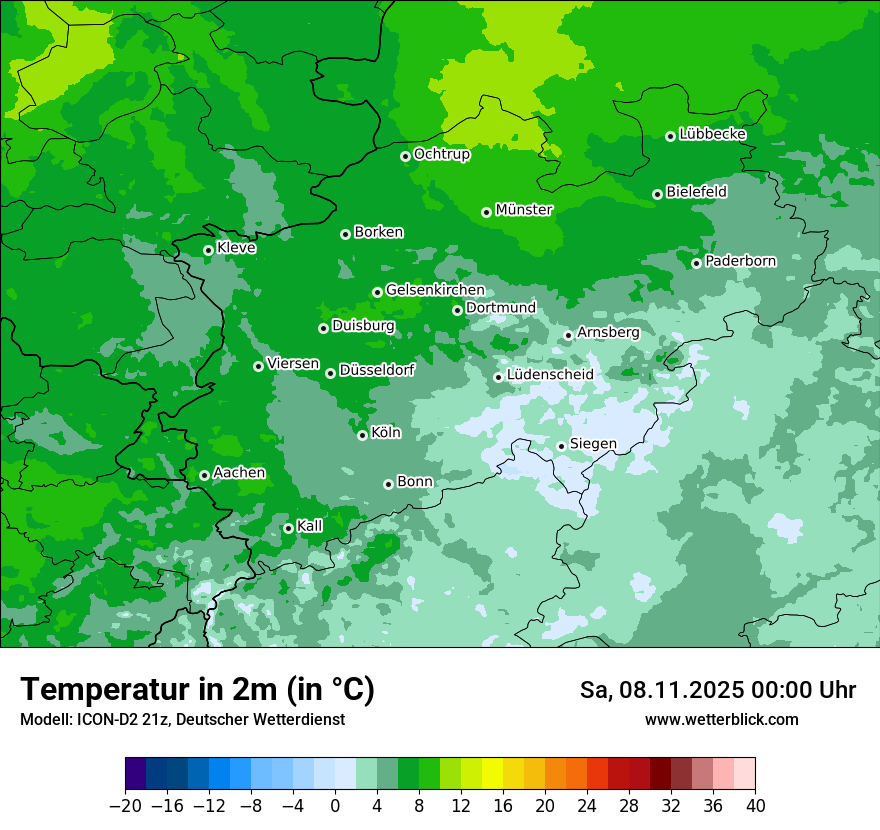 Modellkarten Temperatur