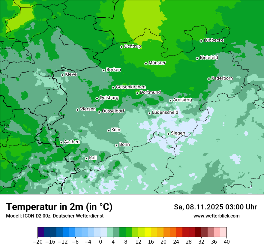 Modellkarten Temperatur