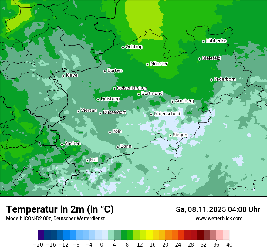 Modellkarten Temperatur