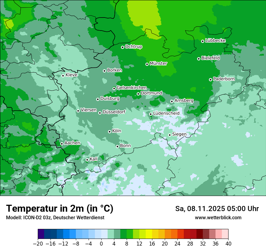 Modellkarten Temperatur