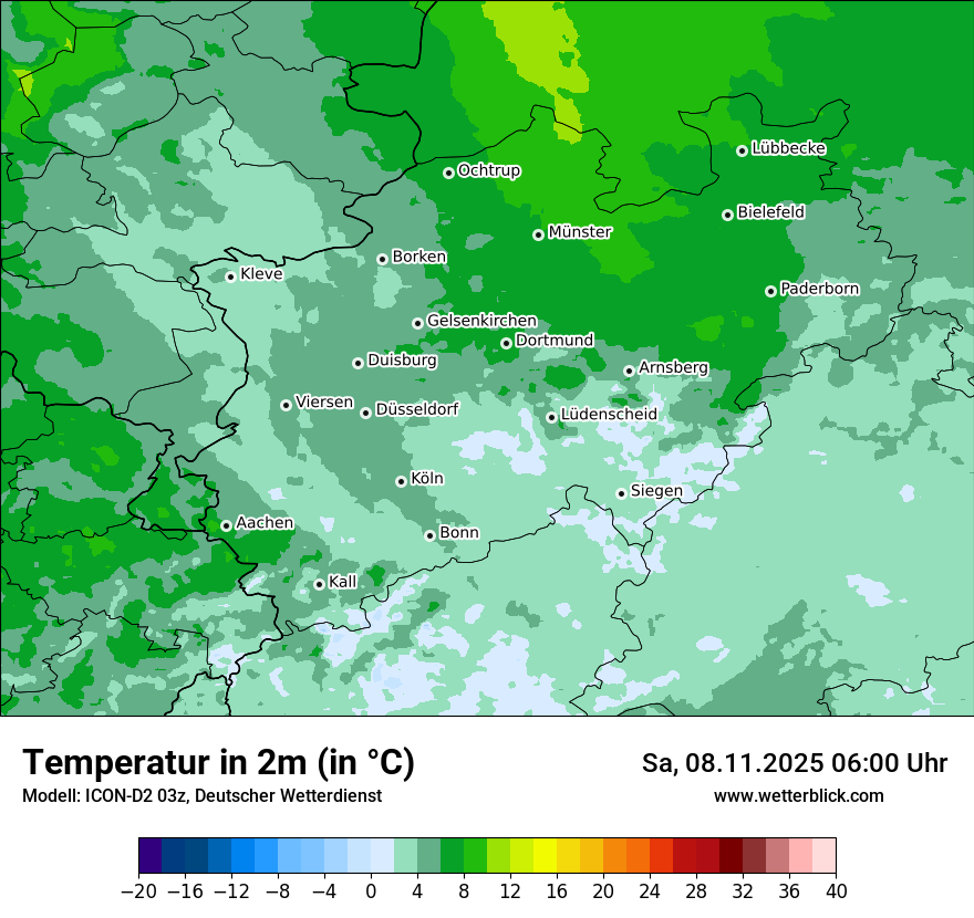 Modellkarten Temperatur