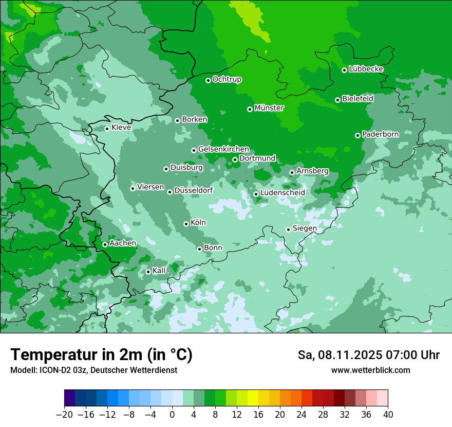 Modellkarten Temperatur