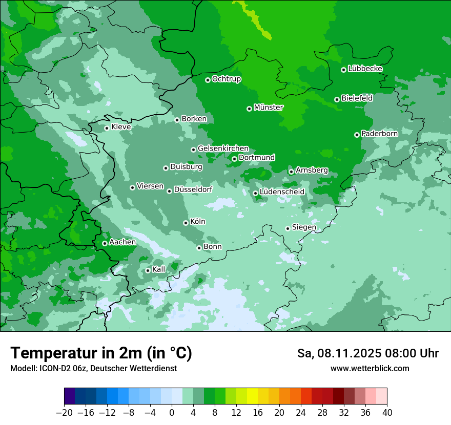 Modellkarten Temperatur
