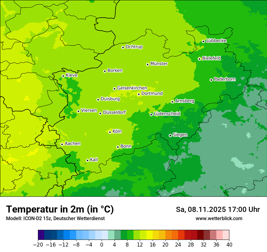 Modellkarten Temperatur