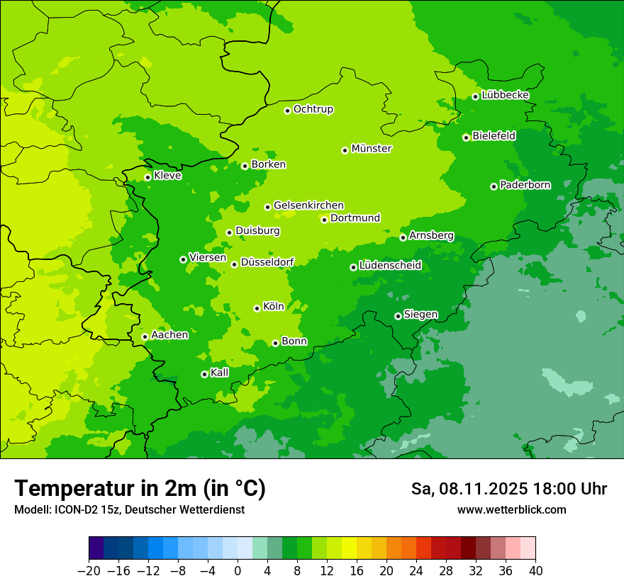 Modellkarten Temperatur