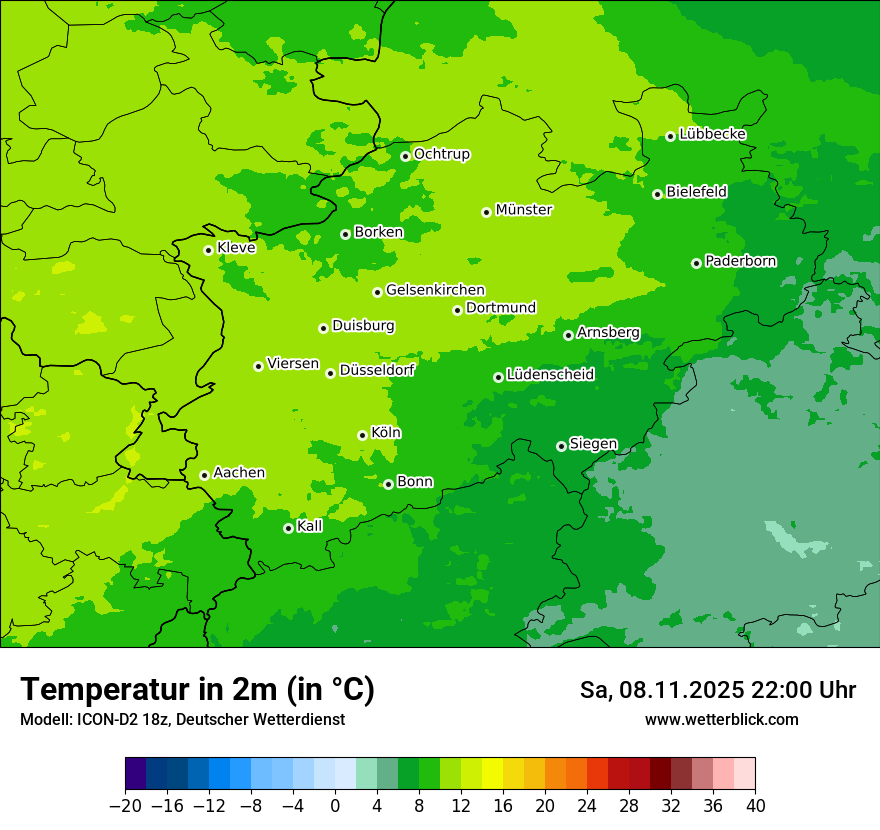 Modellkarten Temperatur