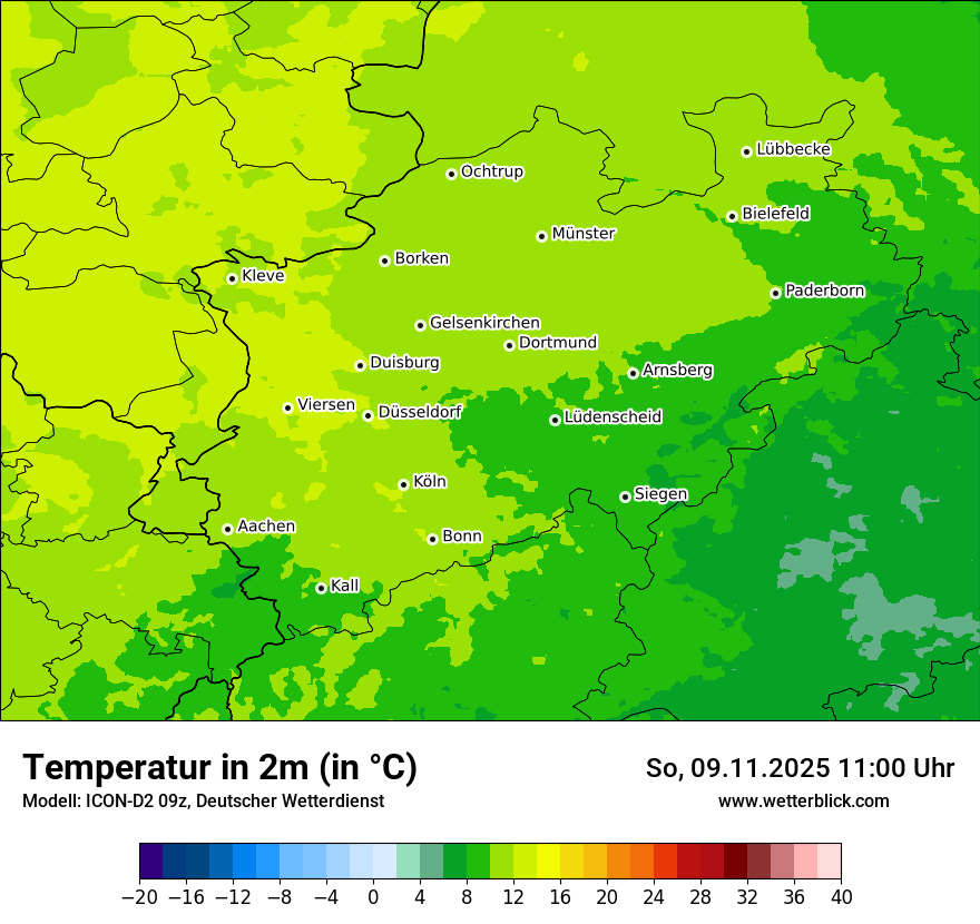 Modellkarten Temperatur